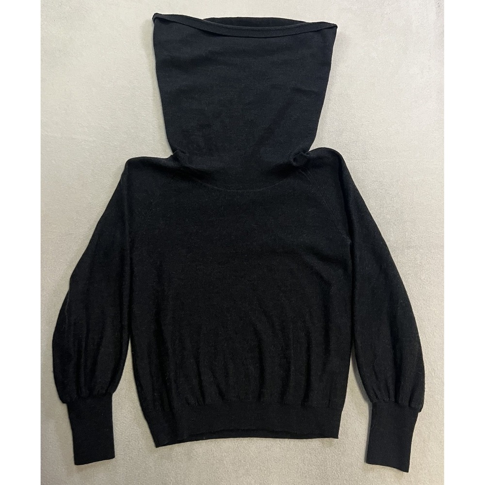 Anthropologie Jolene Merino Wool Cowl Neck Balloon Sleeve Pullover Sweater M